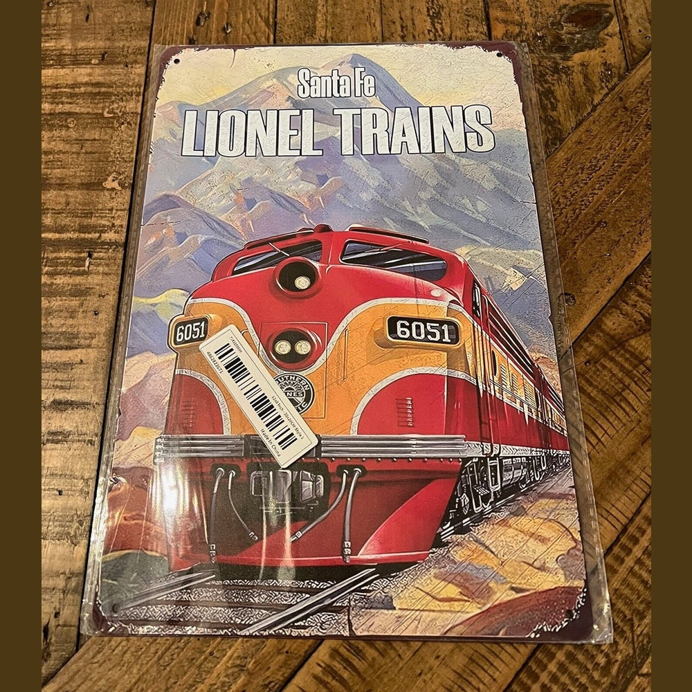 Santa Fe Lionel Trains Vintage Novelty Metal Sign Home & Garden:Home Décor:Plaques & Signs Style Your Walls